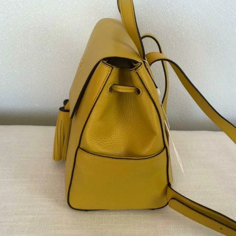 Tory Burch Thea yellow mini size backpack leather - Picture 5 of 8